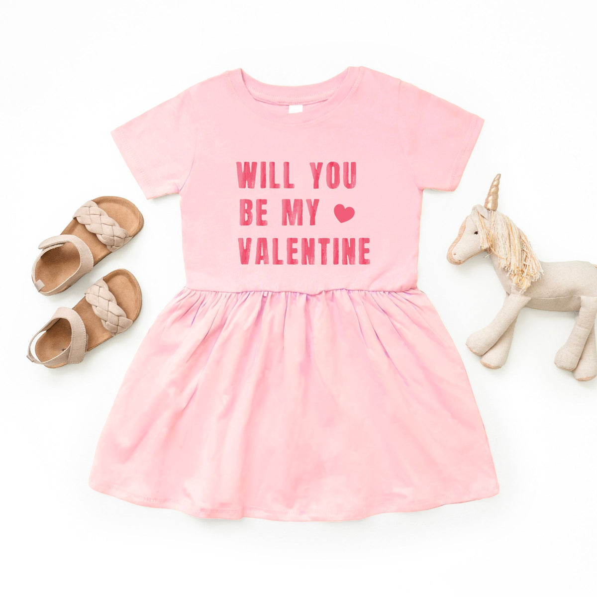 Be My Valentine Watercolor - Toddler Girl's Graphic Dress