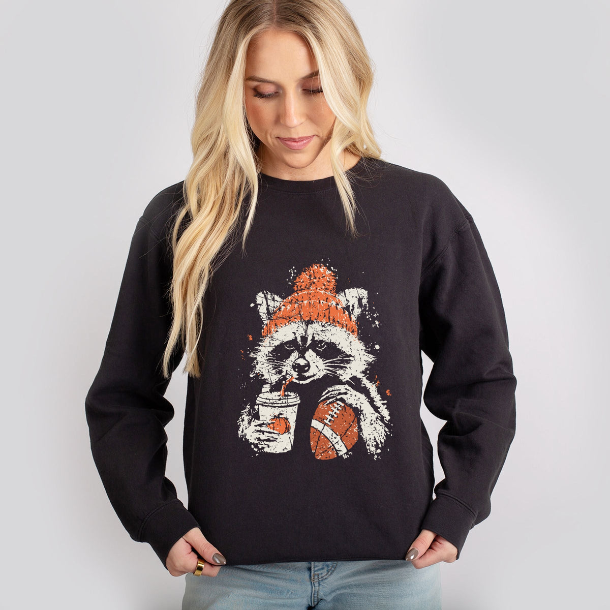 Football Raccoon - Women's Lightweight Garment Dyed product image 1