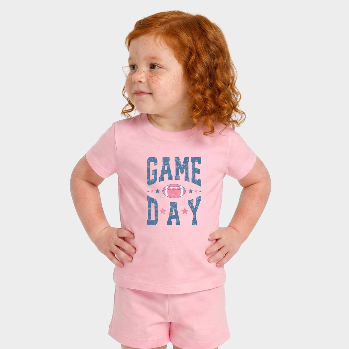 Game Day Blue Distressed - Toddler Crew Shorts Set of 2 product image 7