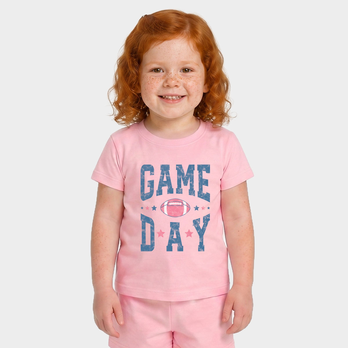 Game Day Blue Distressed - Toddler Crew Shorts Set of 2 product image 8