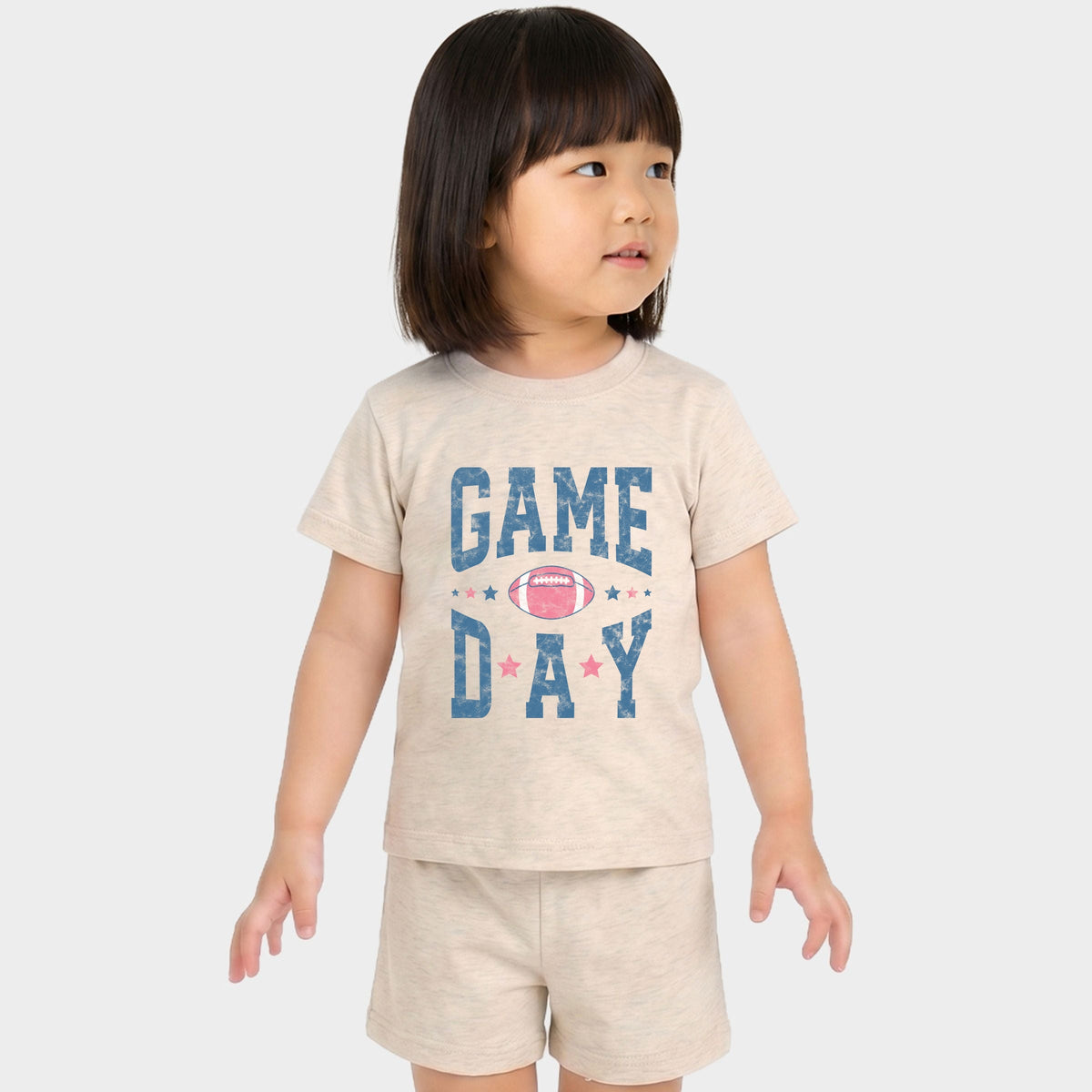 Game Day Blue Distressed - Toddler Crew Shorts Set of 2 product image 2