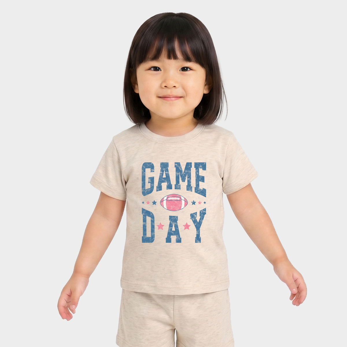Game Day Blue Distressed - Toddler Crew Shorts Set of 2 product image 3