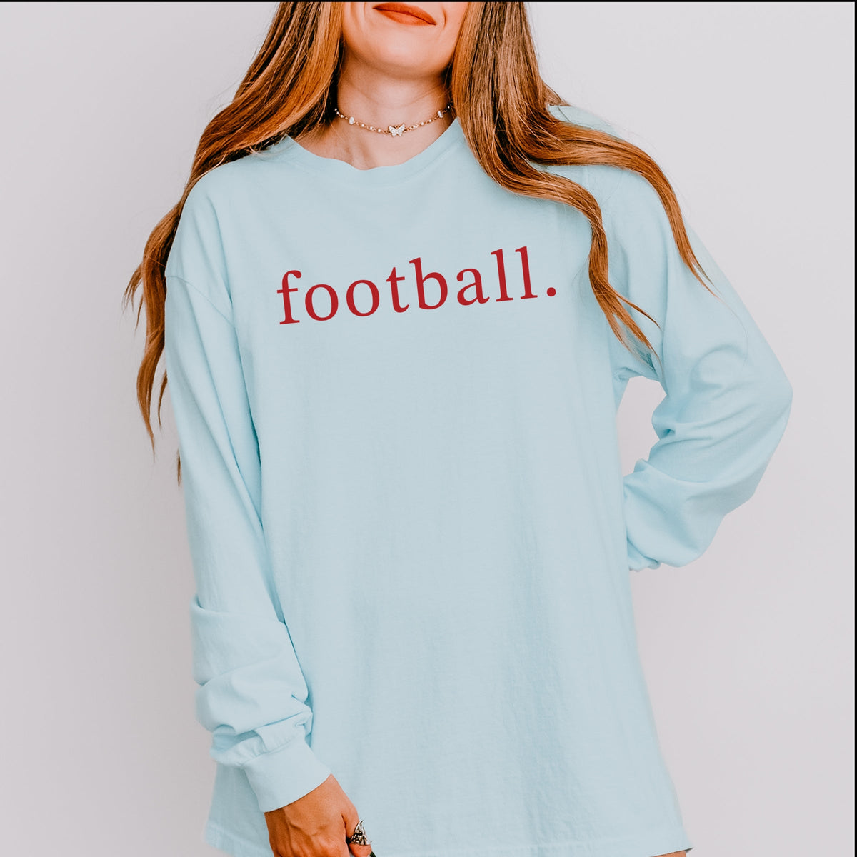 Football Typewriter - Women's Garment Dyed Long Sleeve product image 12