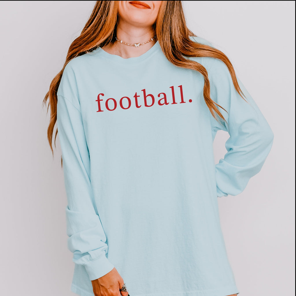 Football Typewriter - Women's Garment Dyed Long Sleeve product image 4