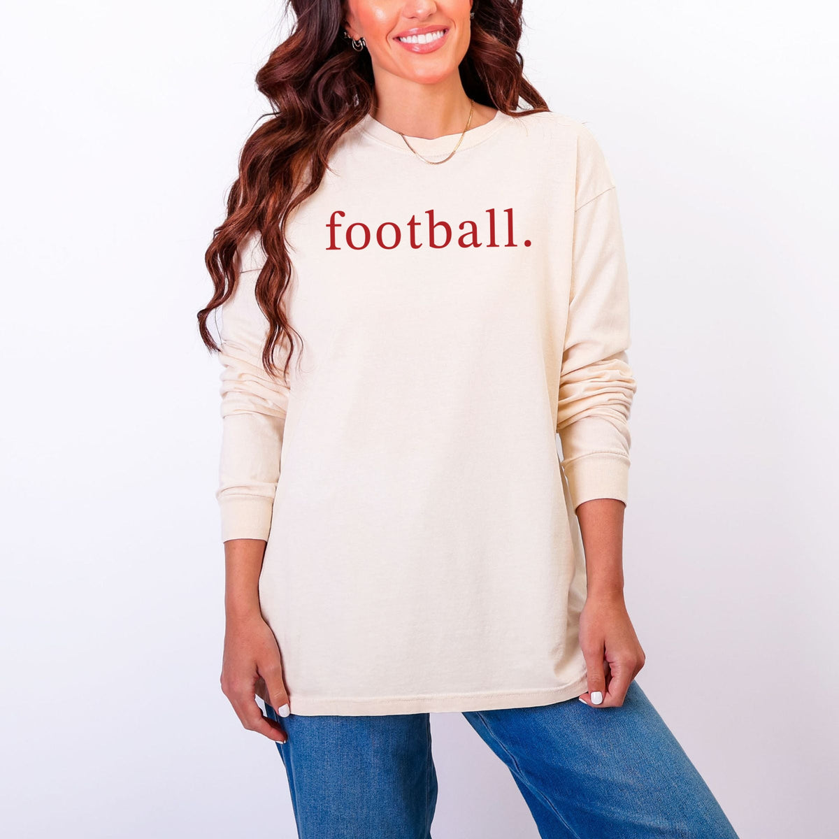 Football Typewriter - Women's Garment Dyed Long Sleeve product image 11