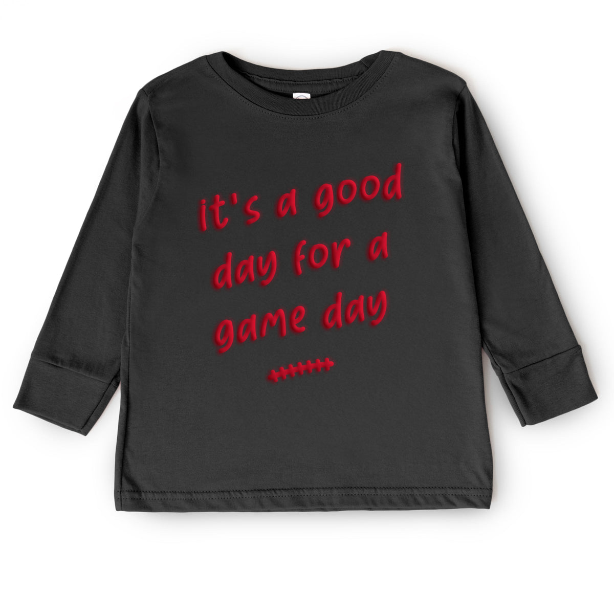 It's A Good Day For A Game Puff Print - Toddler Long Sleeve product image 4