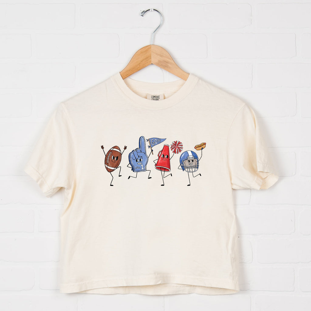 Football Stick Figures - Women's Boxy Crop Top Graphic product image 4