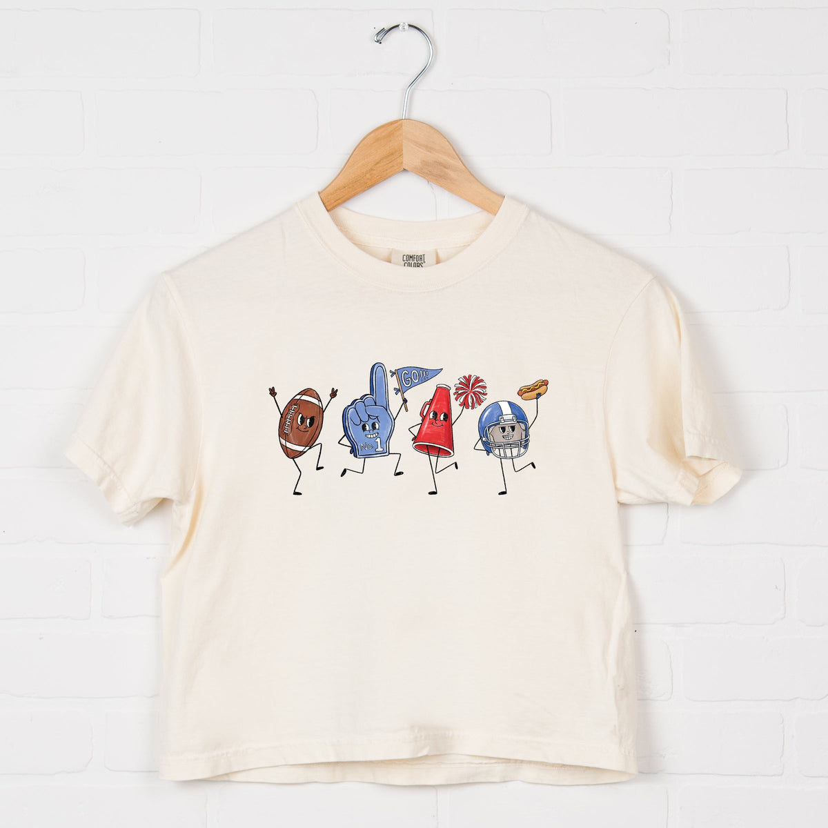 Football Stick Figures - Women's Boxy Crop Top Graphic product image 4