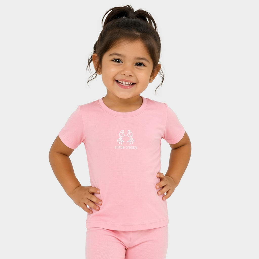 A Little Crabby Outline - Toddler Crew Shorts Set product image 5