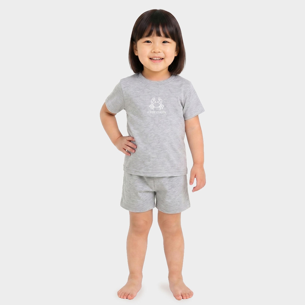 A Little Crabby Outline - Toddler Crew Shorts Set product image 3