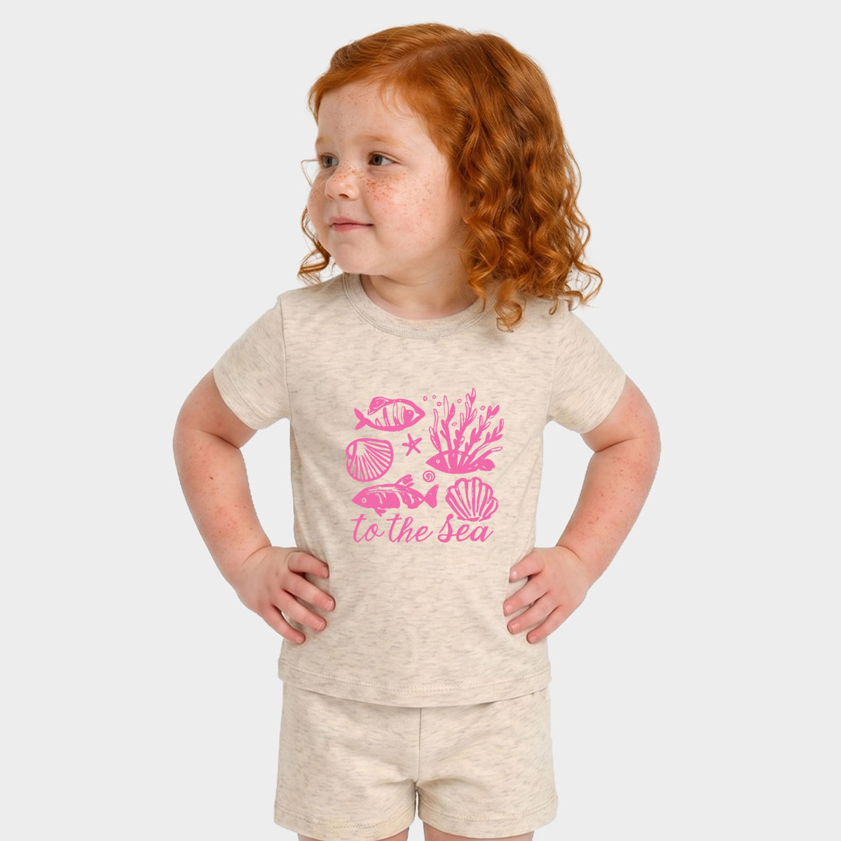 To The Sea Creatures - Toddler Crew Shorts Set product image 4
