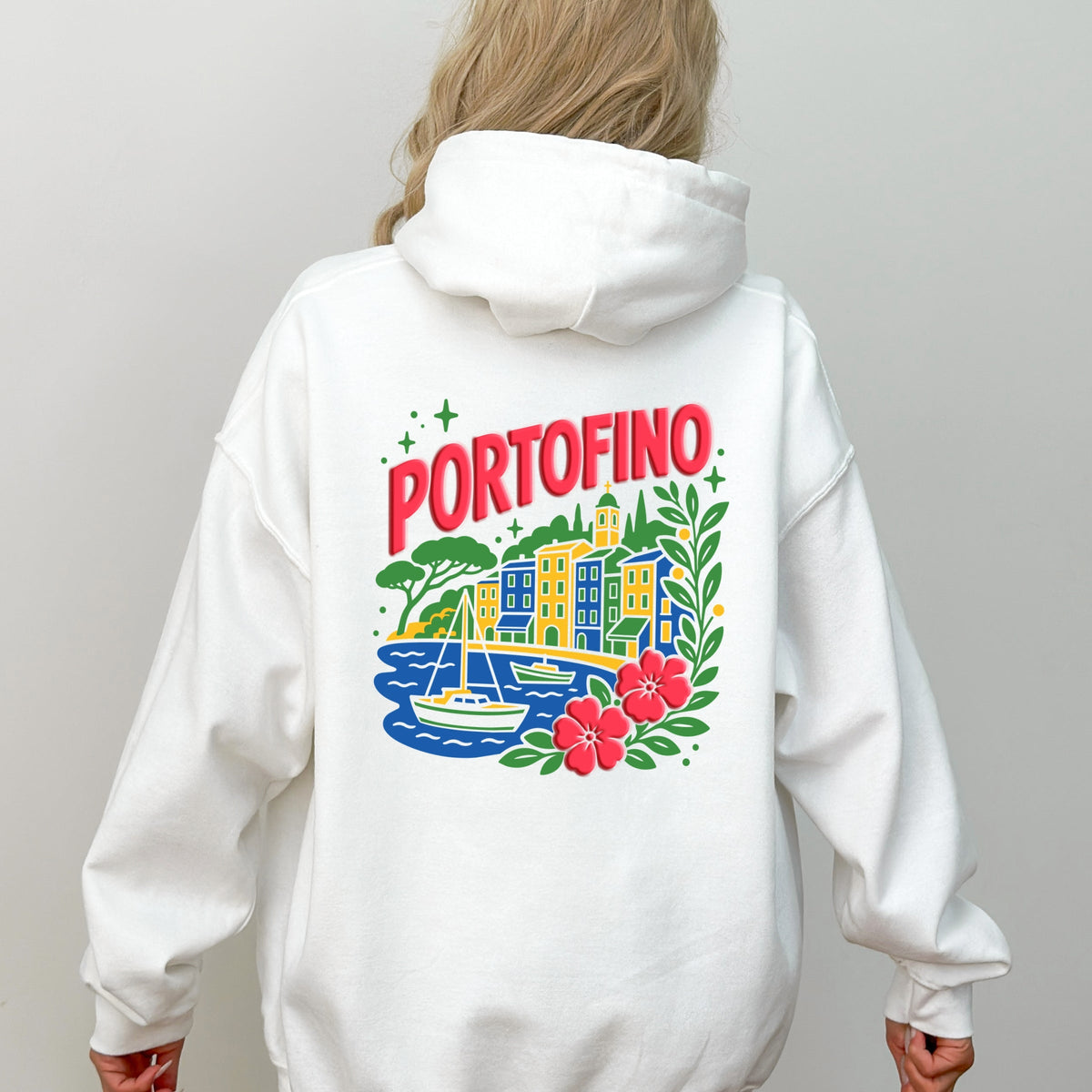 Portofino Vibrant Puff Print - Women's Graphic Hoodie product image 3