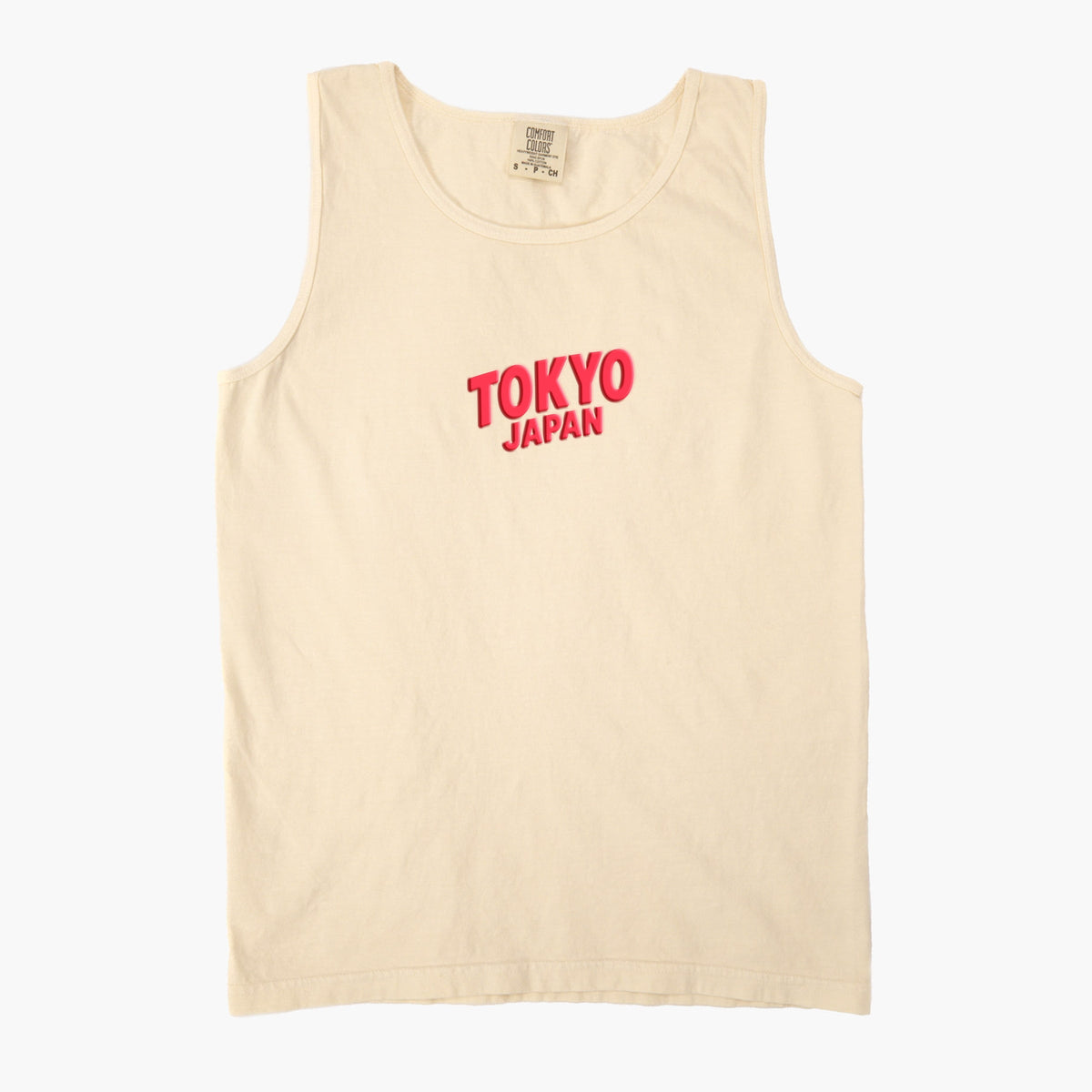 Tokyo Vibrant Puff Print - Women's Garment Dyed Graphic Tank Top
