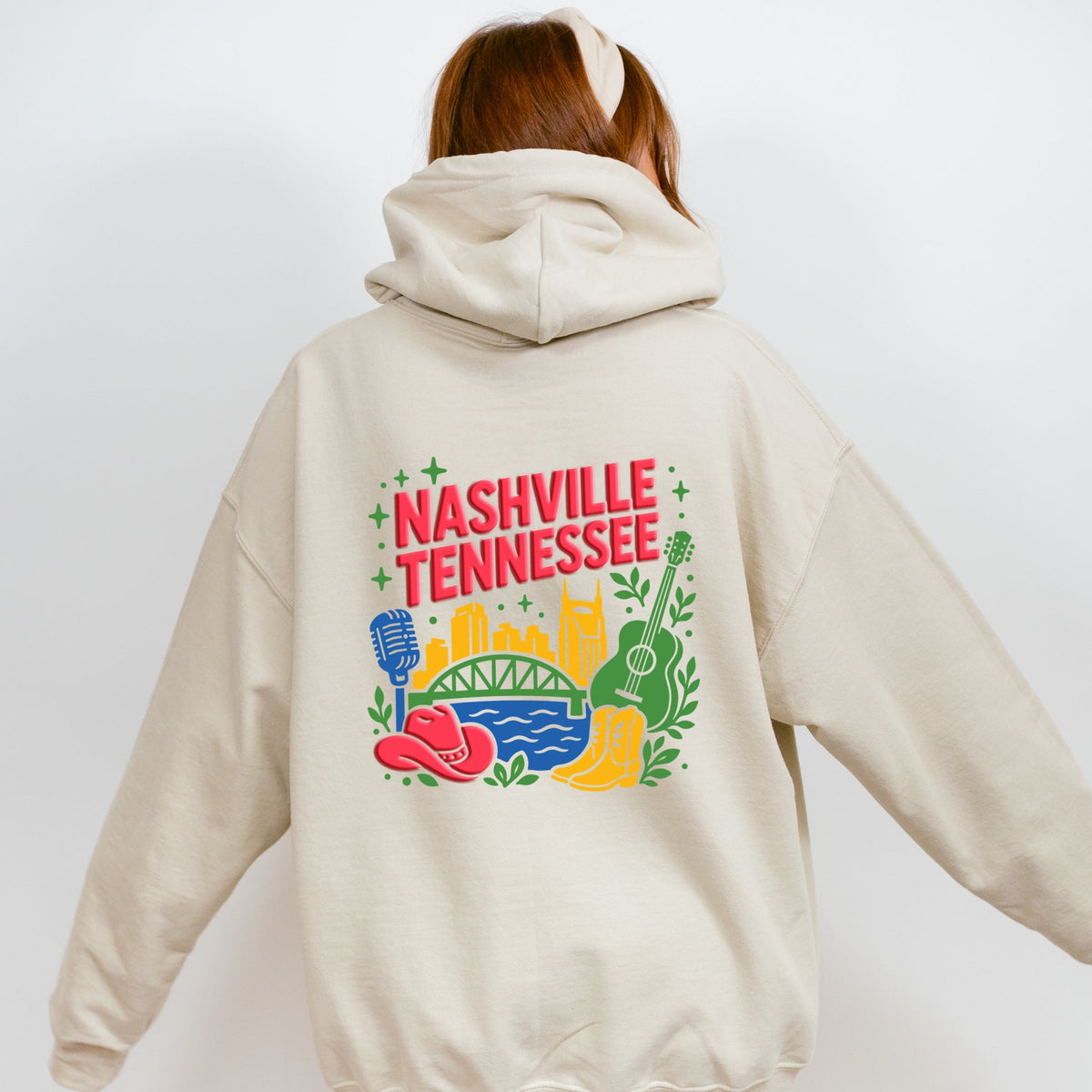 Nashville Vibrant Puff Print - Women's Graphic Hoodie product image 6