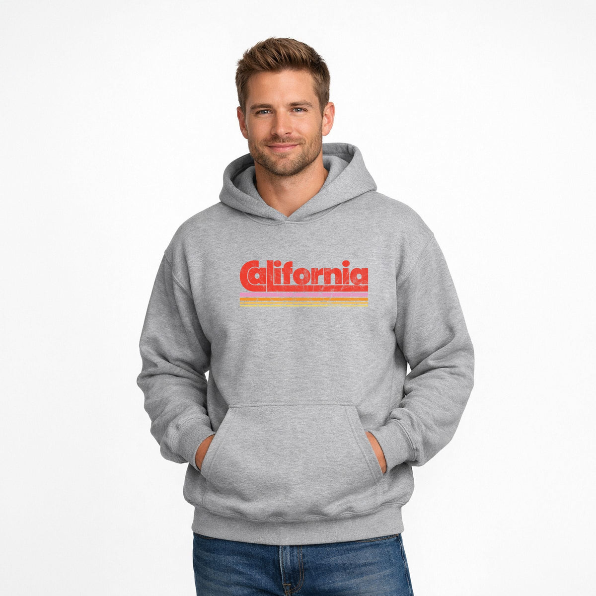 California Retro Stripes - Men's Graphic Hoodie product image 4