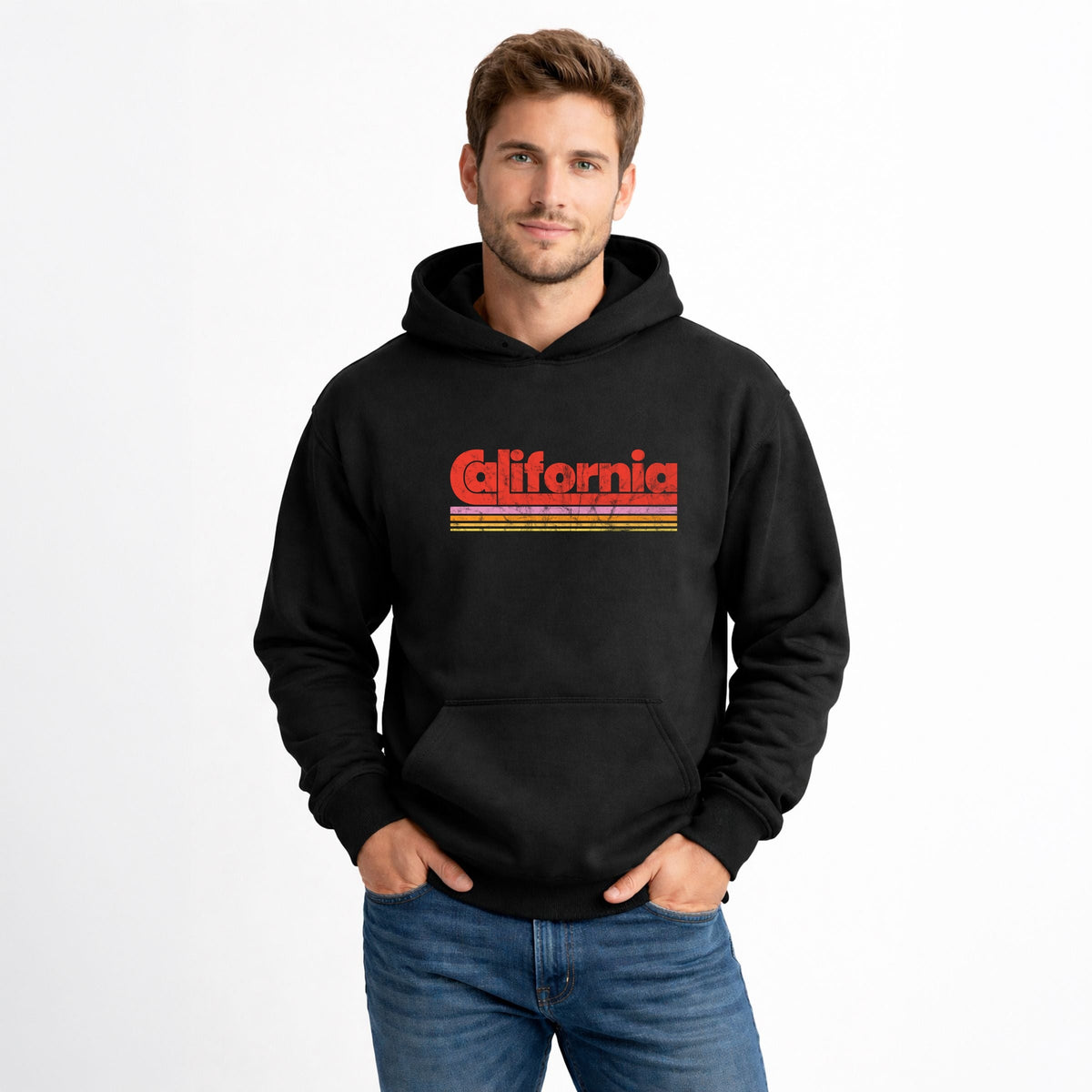 California Retro Stripes - Men's Graphic Hoodie product image 1