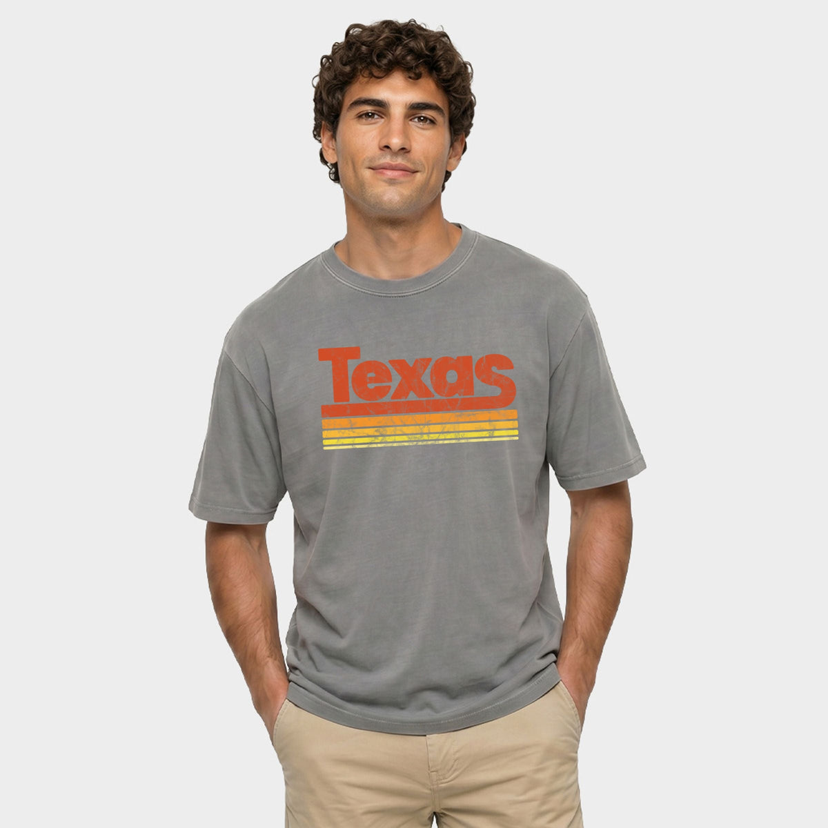 Texas Retro Stripes - Men's Garment Dyed Graphic T-Shirt product image 5
