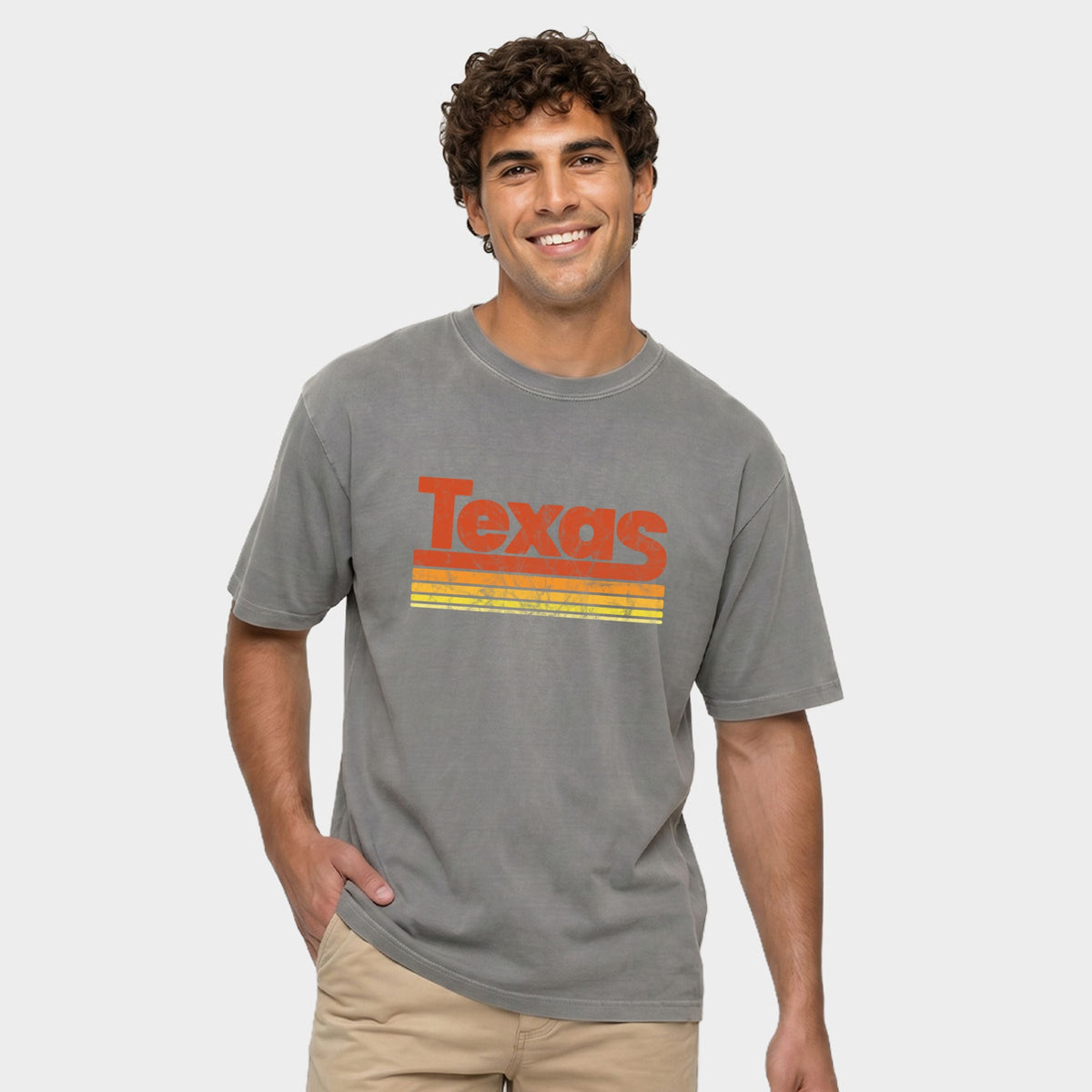 Texas Retro Stripes - Men's Garment Dyed Graphic T-Shirt product image 4