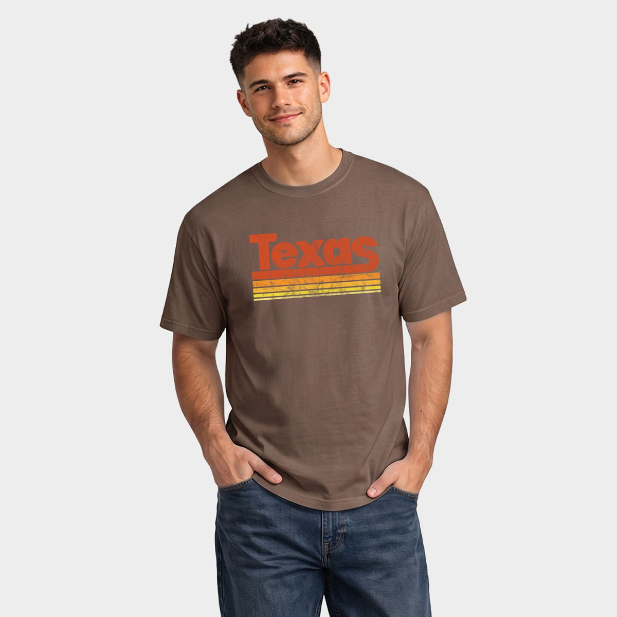 Texas Retro Stripes - Men's Garment Dyed Graphic T-Shirt product image 2