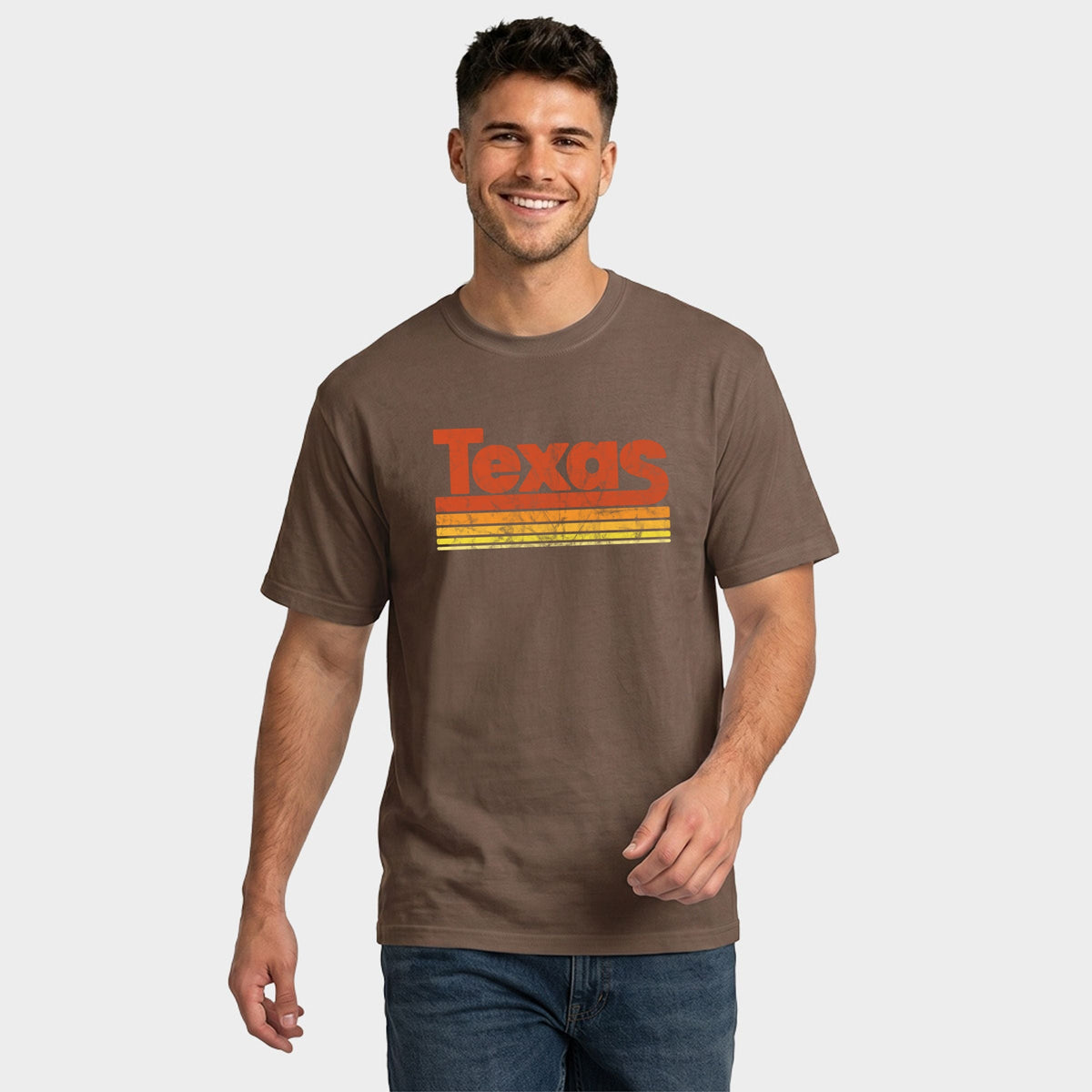 Texas Retro Stripes - Men's Garment Dyed Graphic T-Shirt product image 1