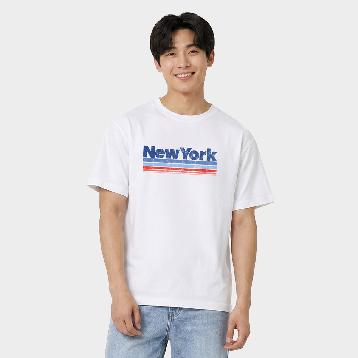 New York Retro Stripes - Men's Garment Dyed Graphic T-Shirt product image 2