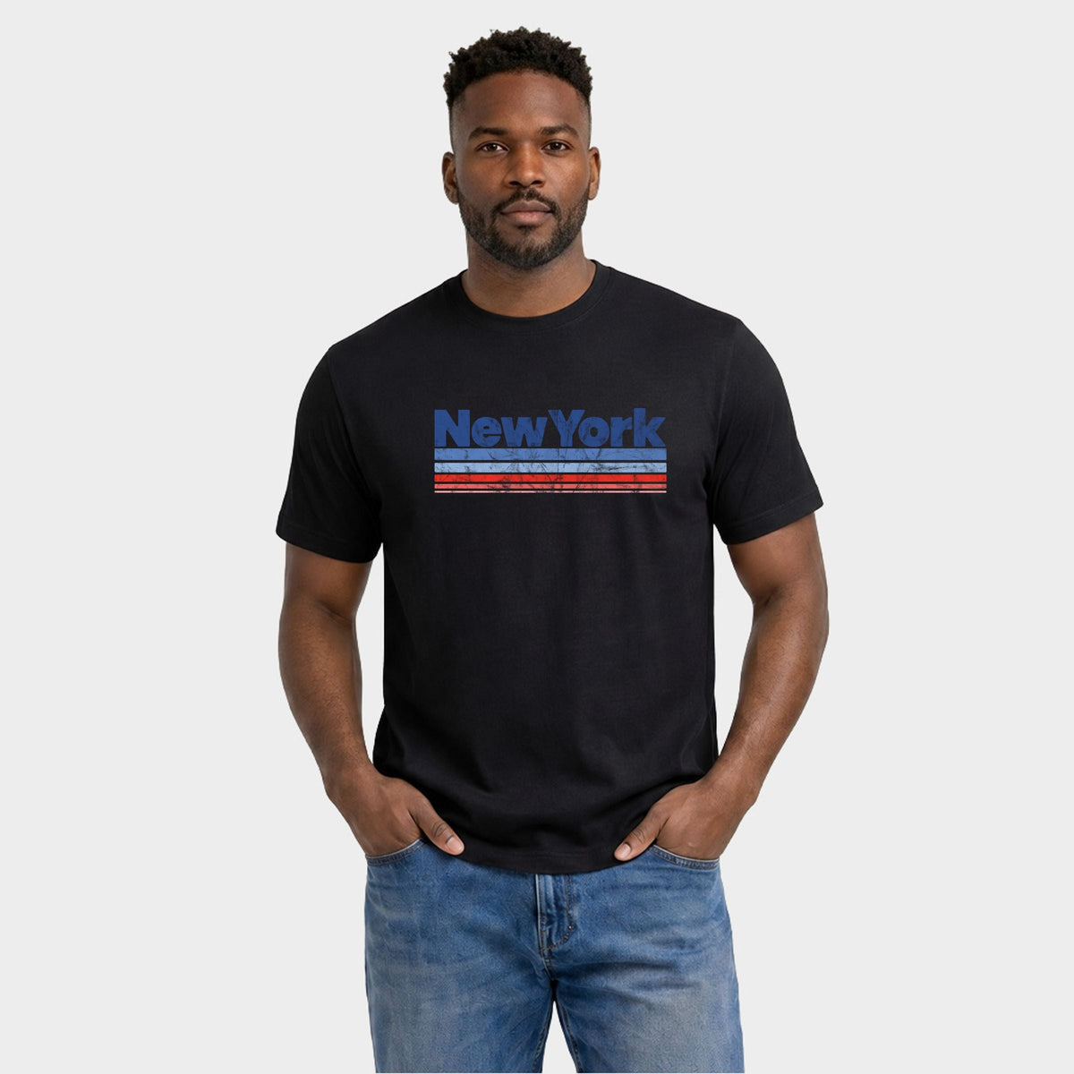 New York Retro Stripes - Men's Garment Dyed Graphic T-Shirt product image 5