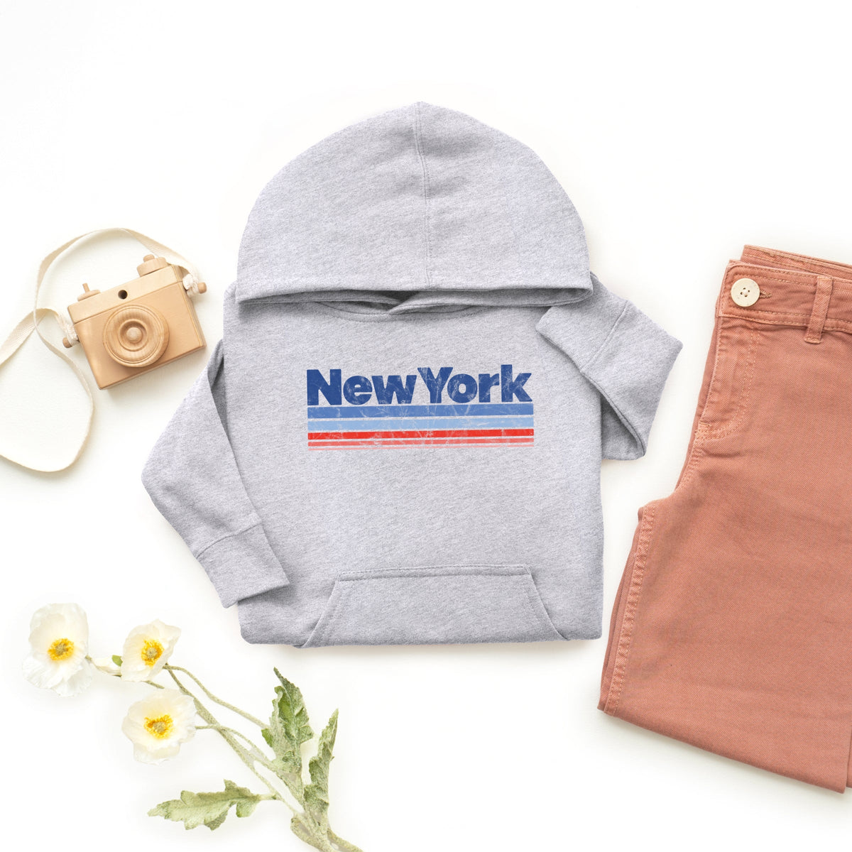 New York Retro Stripes - Youth Graphic Hoodie product image 4