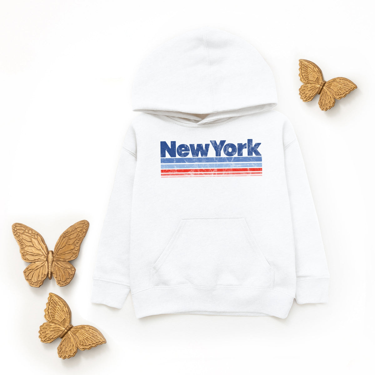 New York Retro Stripes - Youth Graphic Hoodie product image 2
