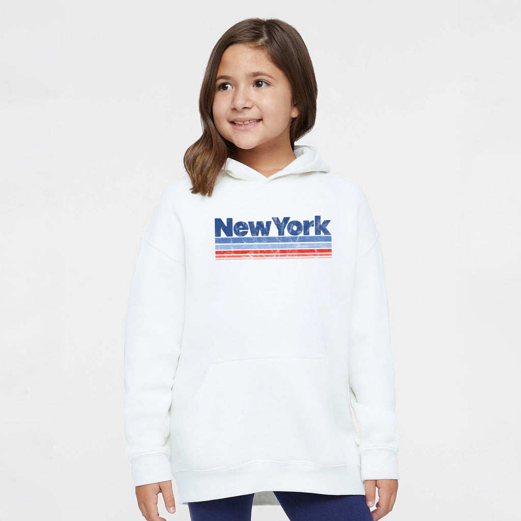 New York Retro Stripes - Youth Graphic Hoodie product image 1