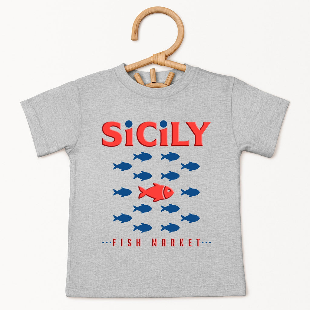 Sicily Fish Market Puff Print - Toddler Short Sleeve product image 5
