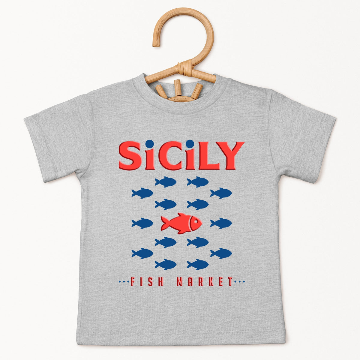 Sicily Fish Market Puff Print - Toddler Short Sleeve product image 5