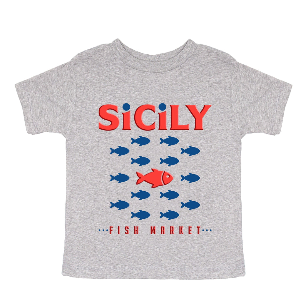 Sicily Fish Market Puff Print - Toddler Short Sleeve product image 6