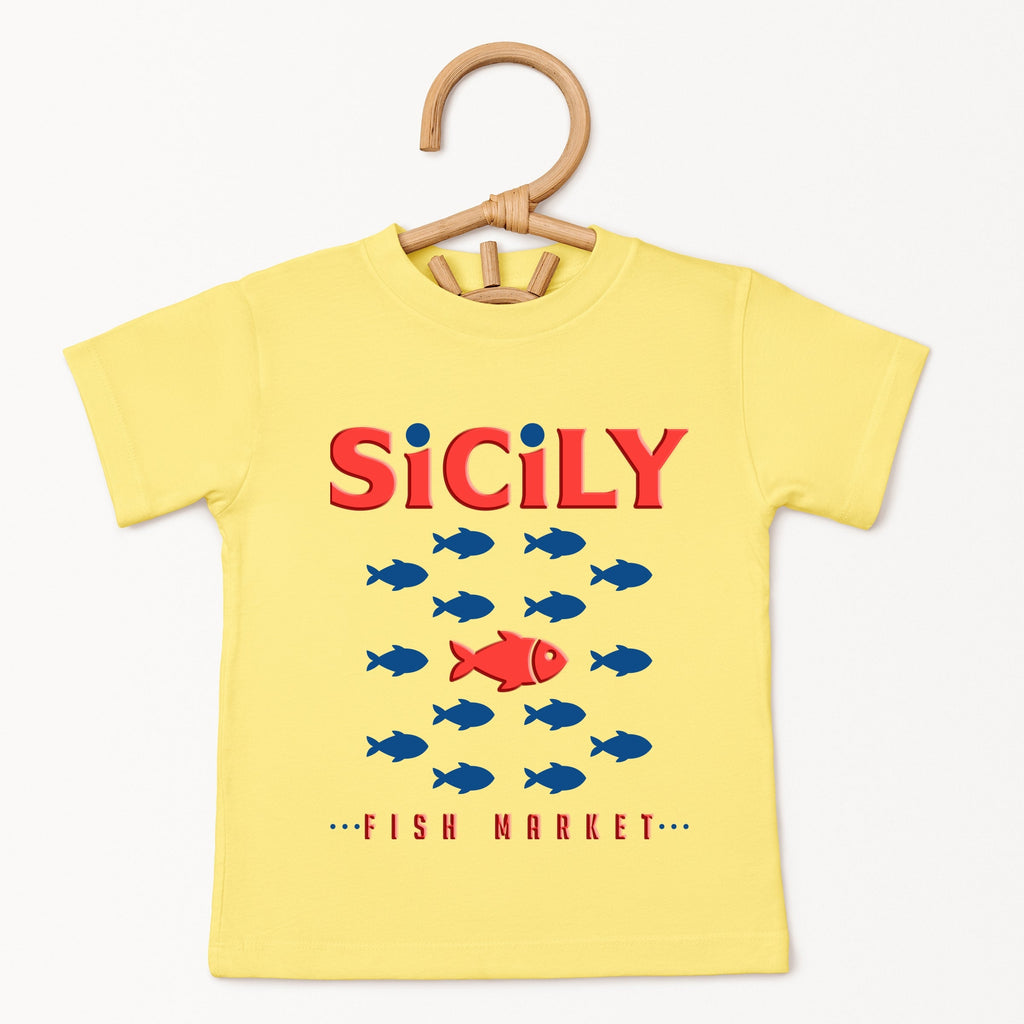 Sicily Fish Market Puff Print - Toddler Short Sleeve product image 3
