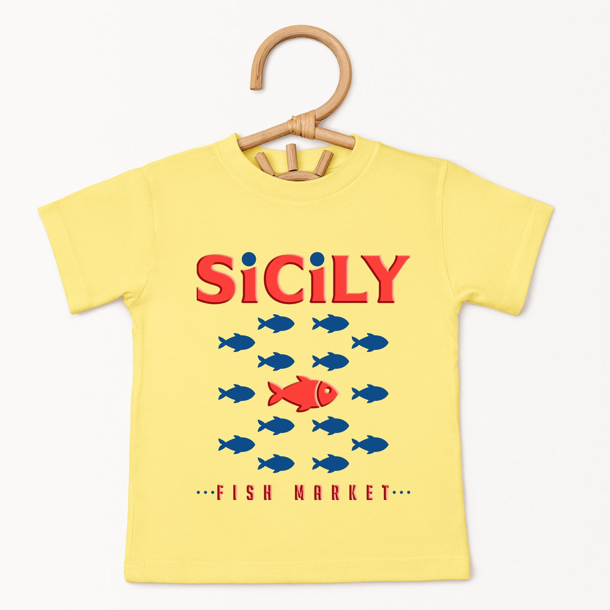 Sicily Fish Market Puff Print - Toddler Short Sleeve product image 3