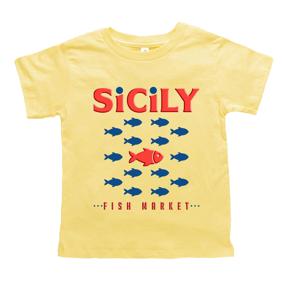 Sicily Fish Market Puff Print - Toddler Short Sleeve product image 13