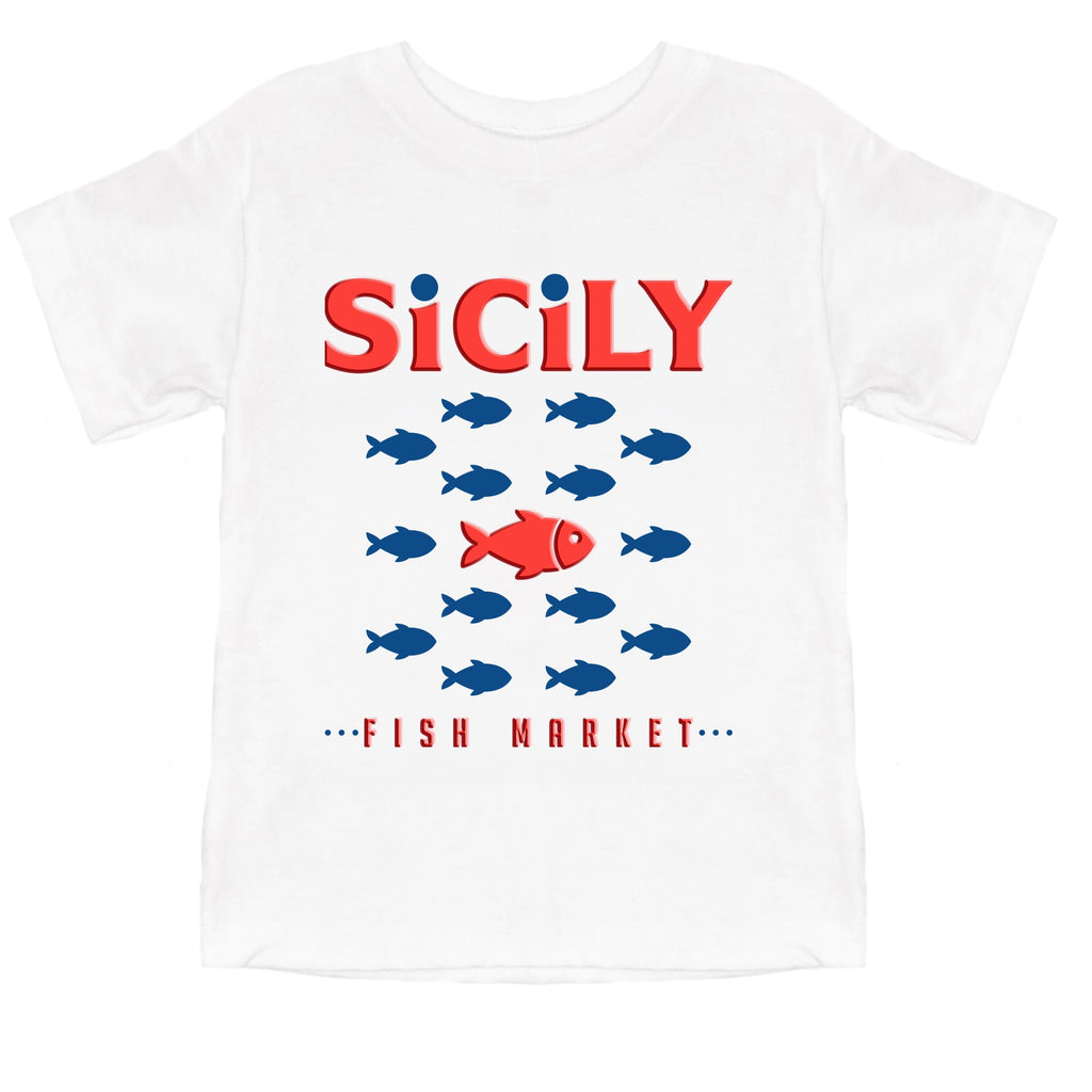 Sicily Fish Market Puff Print - Toddler Short Sleeve product image 11