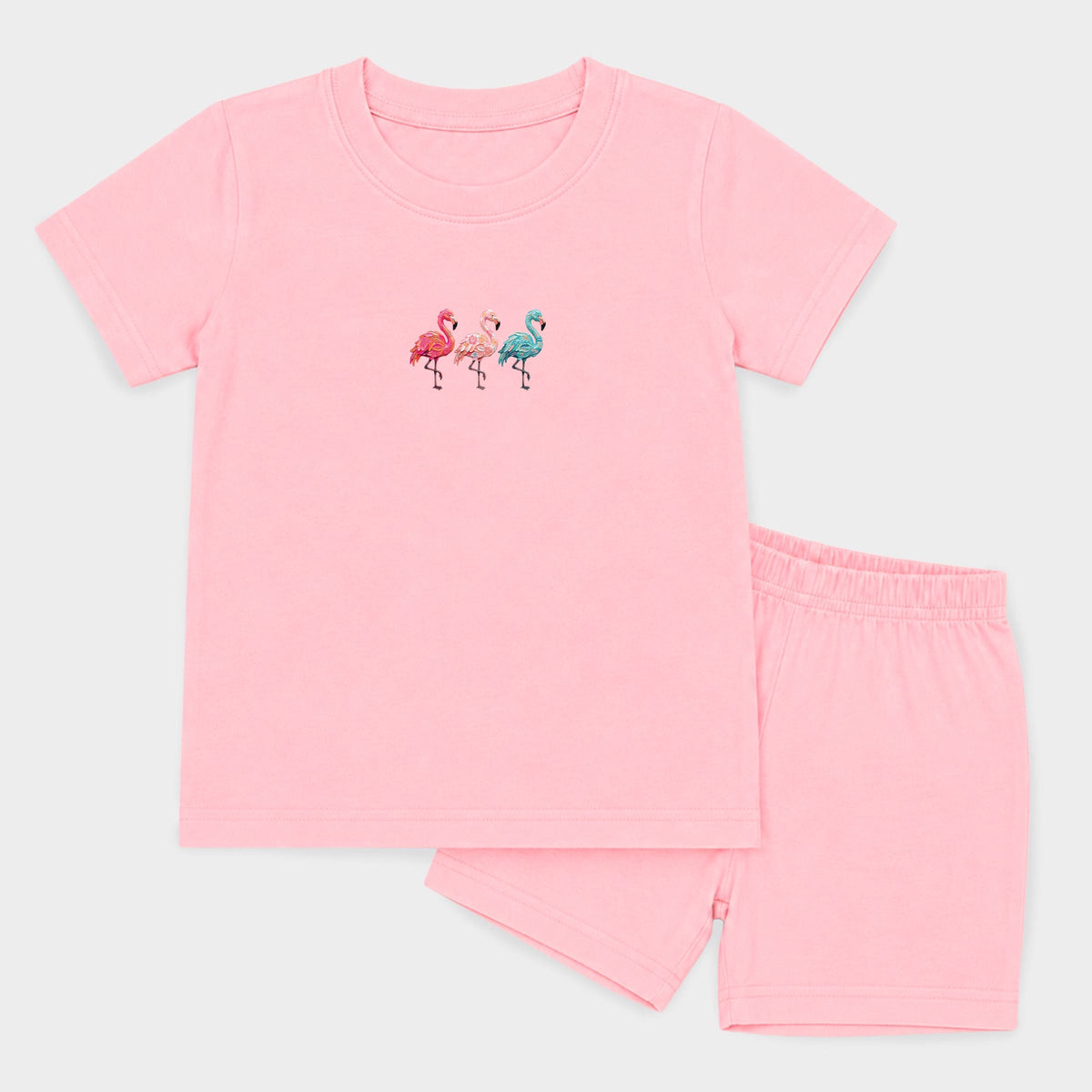Three Flamingos - Toddler Crew Shorts Set product image 9