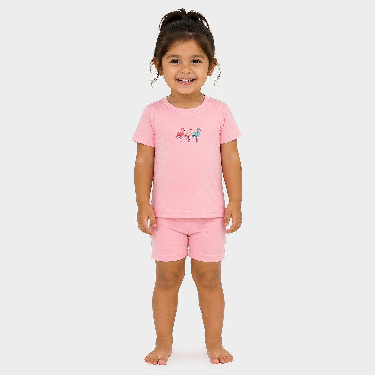 Three Flamingos - Toddler Crew Shorts Set product image 8