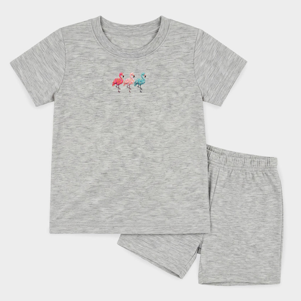 Three Flamingos - Toddler Crew Shorts Set product image 3