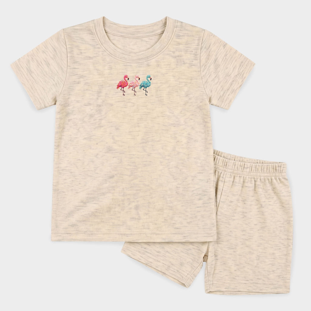 Three Flamingos - Toddler Crew Shorts Set product image 6