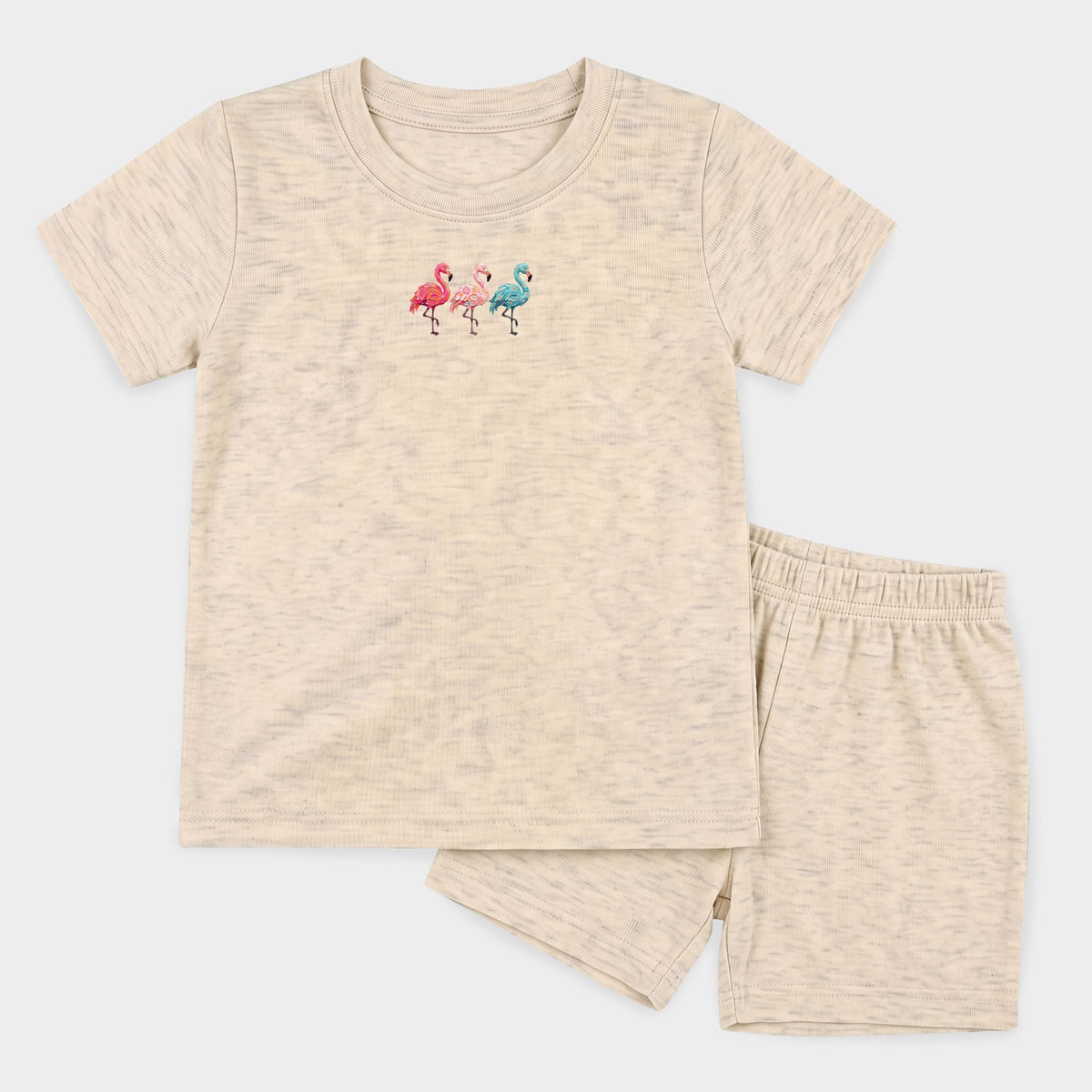Three Flamingos - Toddler Crew Shorts Set product image 6