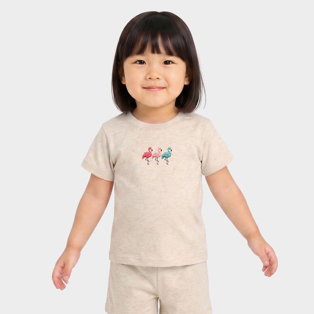 Three Flamingos - Toddler Crew Shorts Set product image 5