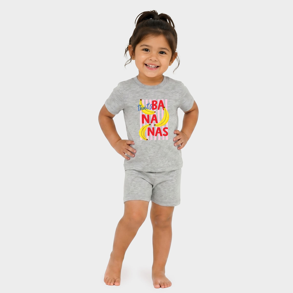That's Bananas Stripes - Toddler Crew Shorts Set product image 5