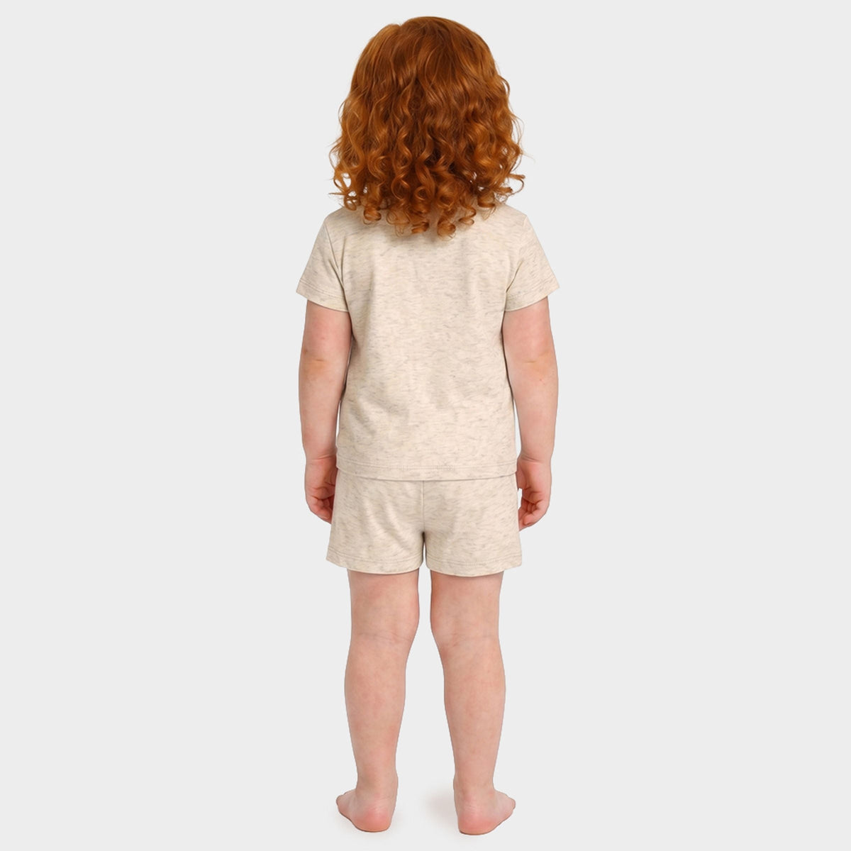 Flamingo Flowers Outline - Toddler Crew Shorts Set product image 3