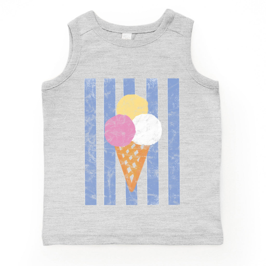 Ice Cream Cone Stripes - Youth Tank Top