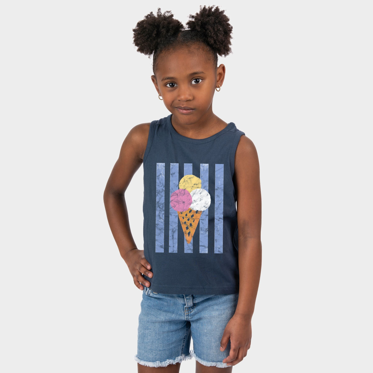 Ice Cream Cone Stripes - Youth Tank Top