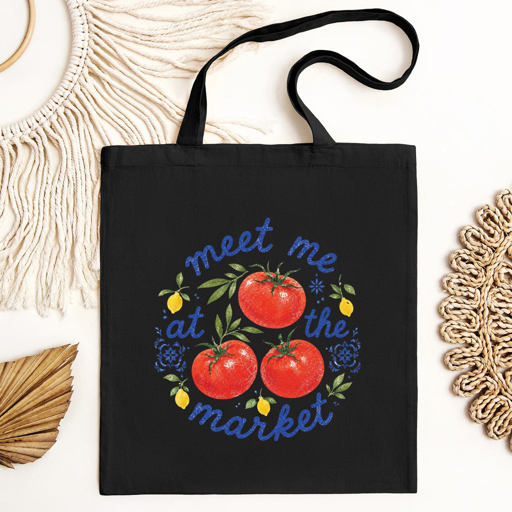 Meet Me at the Market Tomatoes - Canvas Tote