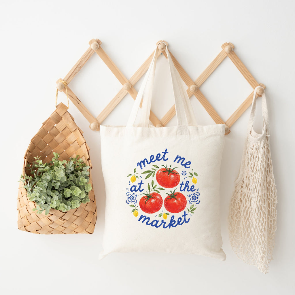 Meet Me at the Market Tomatoes - Canvas Tote