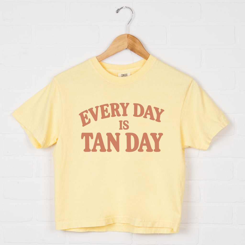 Every Day Is Tan - Women's Boxy Crop Top Graphic T-Shirt product image 5