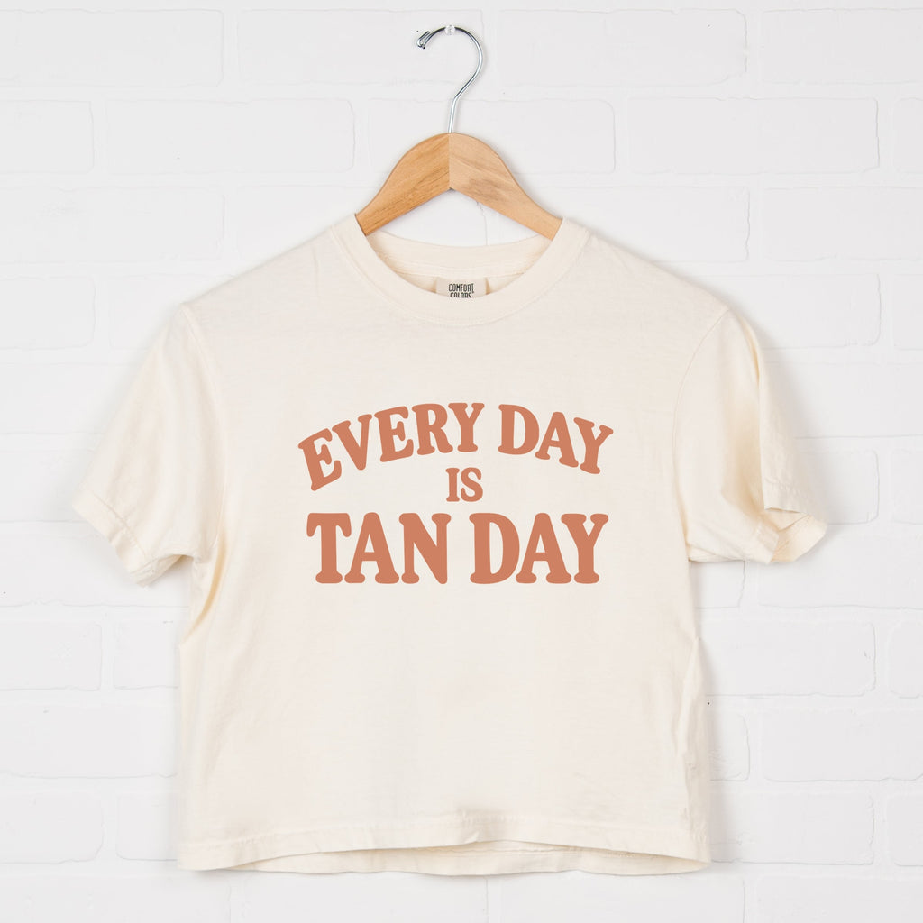 Every Day Is Tan - Women's Boxy Crop Top Graphic T-Shirt product image 2